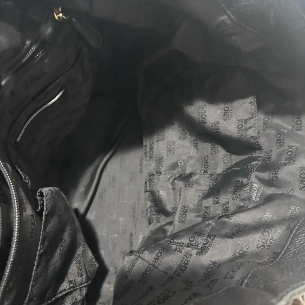 Michael Kors Astor large studded leather tote bag black pebbled leather - Picture 7 of 14